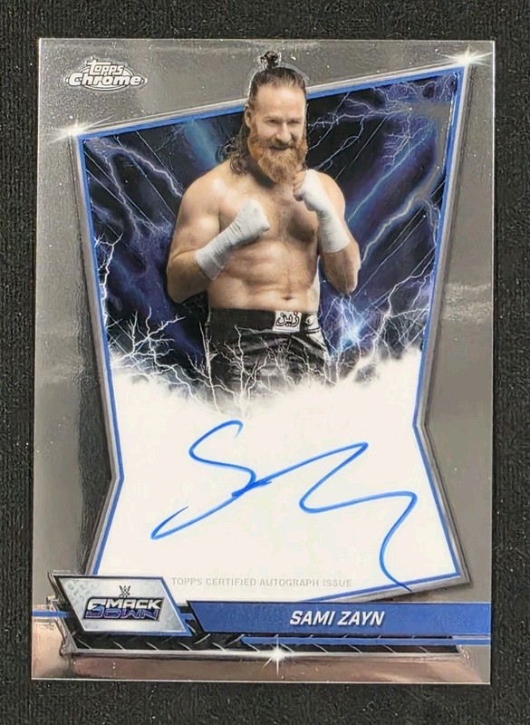 2026 Topps Chrome WWE Blue Brand Autographs #BBASAM Sami Zayn
