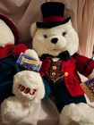 Vintage 1993 Family of 5 Plush K-Mart White Xmas Bears — photo 4