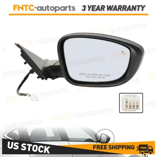 with Blind Spot For 2023 2024 Accord Hybrid Door Mirror Sport Sport-L Right Side
