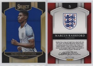 2016-17 Panini Select Terrace Blue Prizm /299 Marcus Rashford #77 Rookie RC