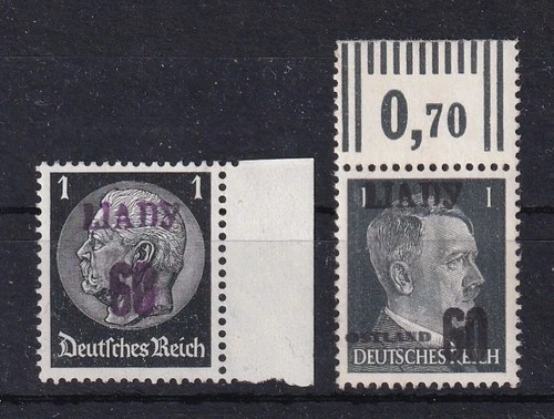 C17) 1941  WW2 German Occ Ljady Occ Leningrad Mi 1/2 MNH print is fake