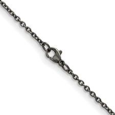 2.25mm Dark Gray Titanium Classic Polished Ca...