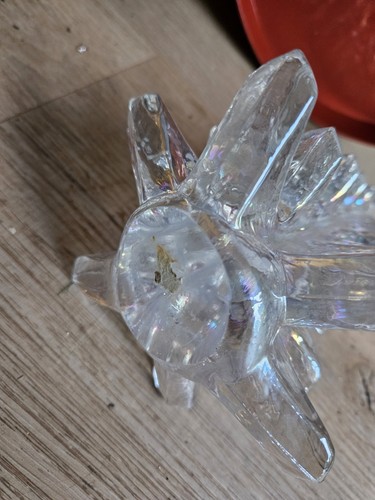 IRISIERENDER 10,5" KUNSTGLAS MASSIVER SCHWERER WEIHNACHTSBAUM - Bild 6 von 9