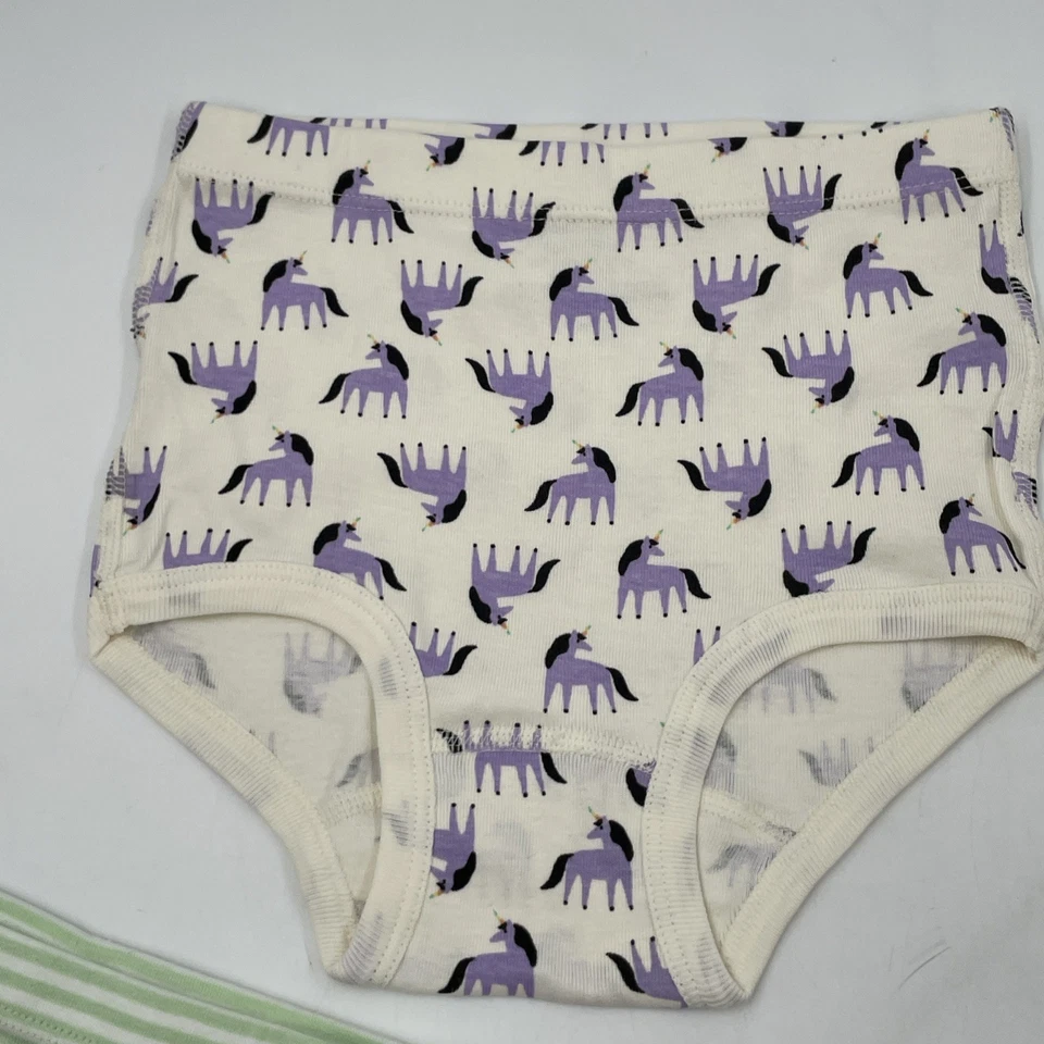 3 Nuevas Bragas Hanna Andersson Algodón Orgánico Ropa Interior Calzoncillos Talla S Unicornio Foto 3 de 4