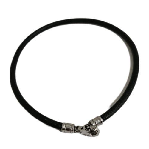 Bvlgari Blk Leather Choker Men