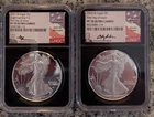 COMBO - 2024 and 2021 W FDOI NGC PF70 UC American Silver Eagles: Ryder/Mercanti