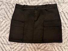 Zara Elegant Women's Mini Skirt Size S Black Polyester Blend