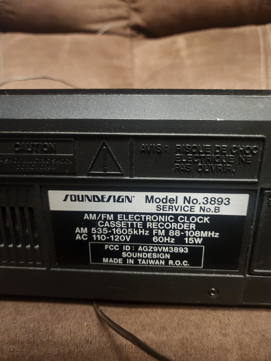 Vintage Rare Soundesign AM/FM Stereo System Cassette Model