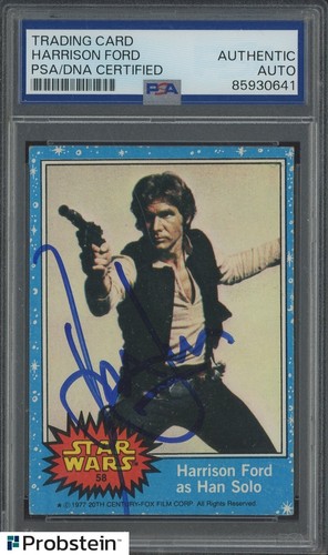 Harrison Ford Signed 1977 Topps Star Wars #58 PSA/DNA Authentic AUTO