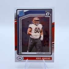 Kris Jenkins 2024 Panini Donruss Optic #265 Rated Rookie Cincinnati Bengals Card. rookie card picture