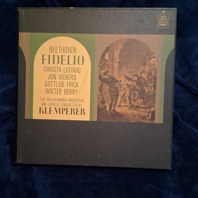 Vintage Beethoven Fidelio 3 LP Vinyl Box Set Christa Ludwig Klemperer Angel 3625
