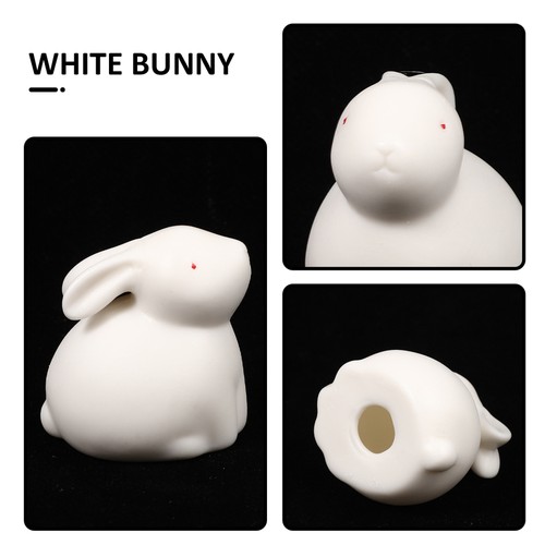 Ceramic Rabbit Ornament Office Baby Figurines Home Decor Bunny Figures - Picture 4 of 12