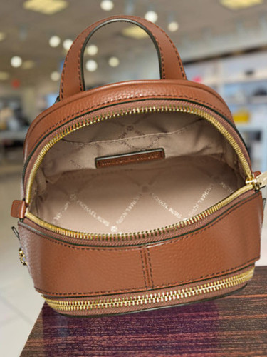 Michael Kors Rhea Extra-Small Damen Pebbled Leder Reißverschluss Tasche Rucksack Gepäck - Bild 10 von 12