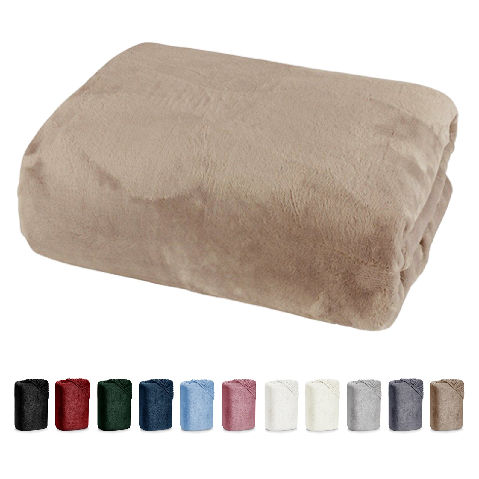 Luxus Spannbettlaken Spannbetttuch Cashmere Touch Soft Nicky Plüsch Teddy Typ585