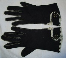 VINTAGE MID CENTURY WOOL WINTER WOMENS HAND GLOVES