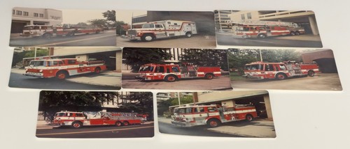 (8) Washington DC Fire Dept apparatus photos - 1980s vintage