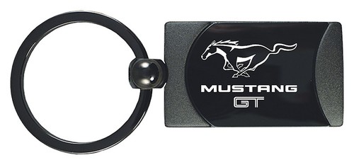Ford Mustang GT Two-Tone Rectangular Key Chain (Gun Metal) - Bild 1 von 1