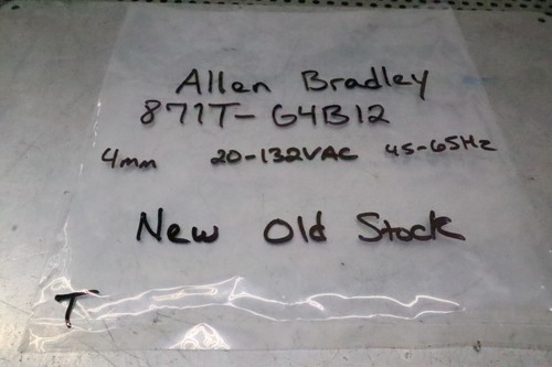 Allen Bradley 871T-G4B12 Inductive Proximity Sensor 4mm 20-132VAC 45-65Hz New - Picture 2 of 10