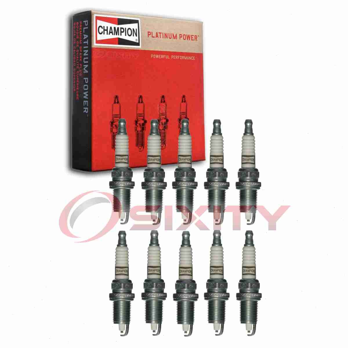 10 pc Champion Platinum 3436 Spark Plugs for RC12LC4 HGR7MDPO 7100 7090 4313 gr