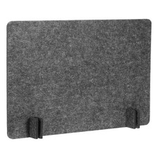 1Pcs Desk Dividers 24" x 16" with 4Pcs Support Feet, Dark Gray Style B