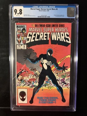 Marvel Super Heroes Secret Wars #8 CGC 9.8 White Pages Origin Black Suit Venom