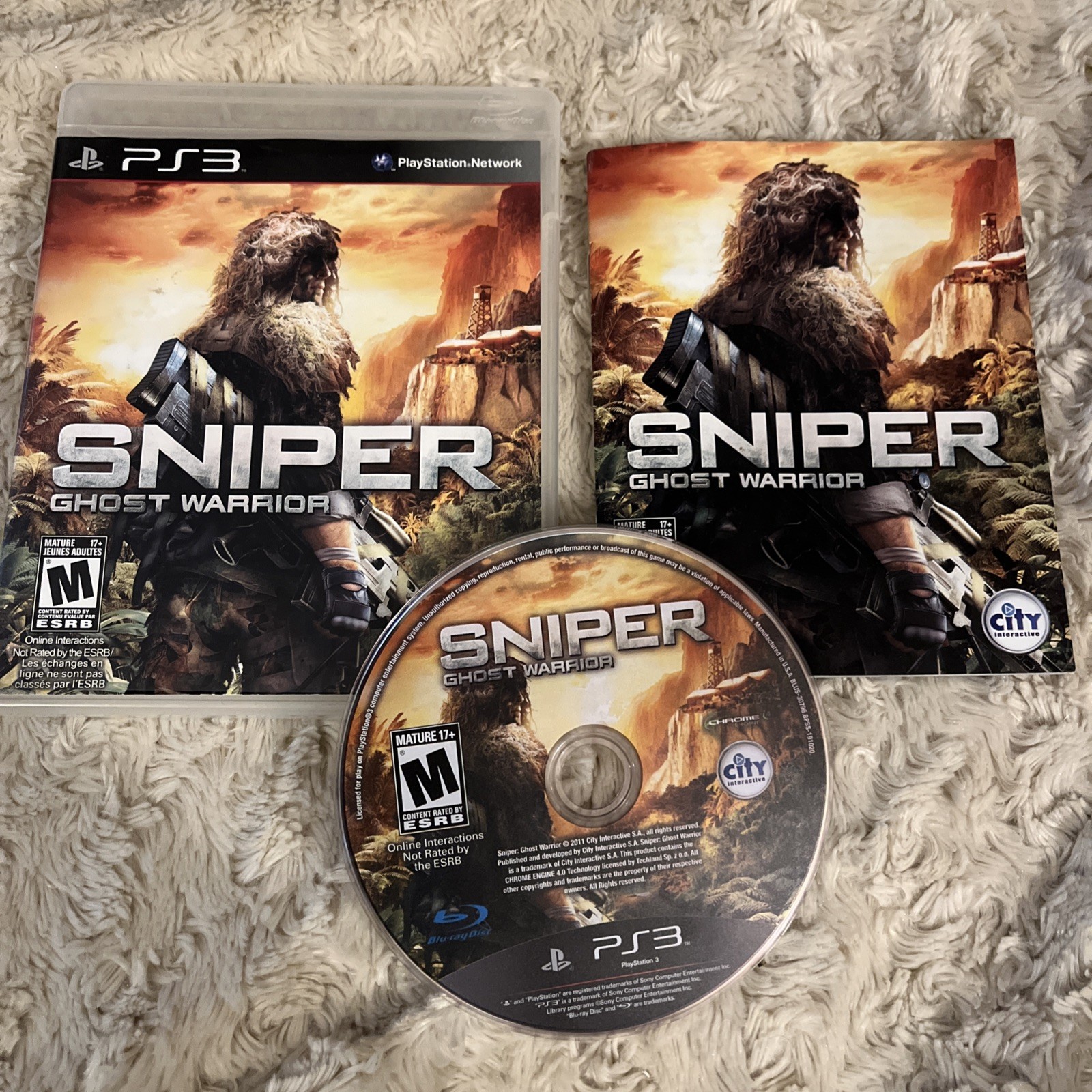 SNIPER GHOST WARRIOR PlayStation 3 PS3 game with manual