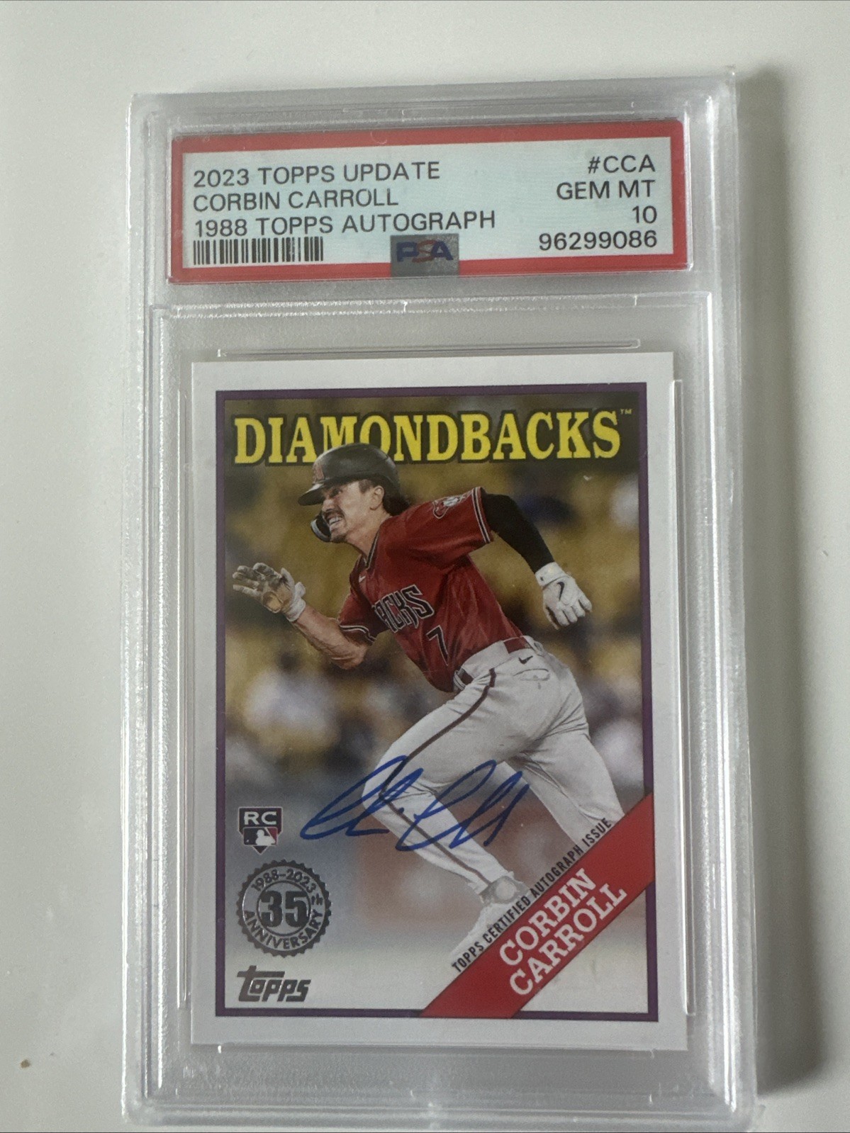 2023 Topps Update Series - 1988 Topps Baseball Auto Corbin Carroll #88BAU-CCA