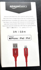 1x Amazon Basics USB-A to Lightning Cable Cord for iPhone iPad,3ft,MFi-Certified