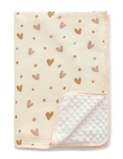 Baby Blanket for Unisex Boys Girls Nursery Minky Blankets with Muslin Cotton ...