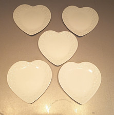 5 Assiettes  à dessert  coeur Philippe  DESHOULIERES Modèle California