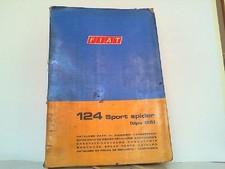 Fiat 124 Sport Spider (tipo BS) Ersatzteilkatalog Karosserie. Fiat: