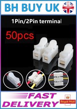 50 x 1 or 2 WAY QUICK ELECTRICAL CONNECTORS NO SCREW TERMINAL SPRING CLAMP WIRE