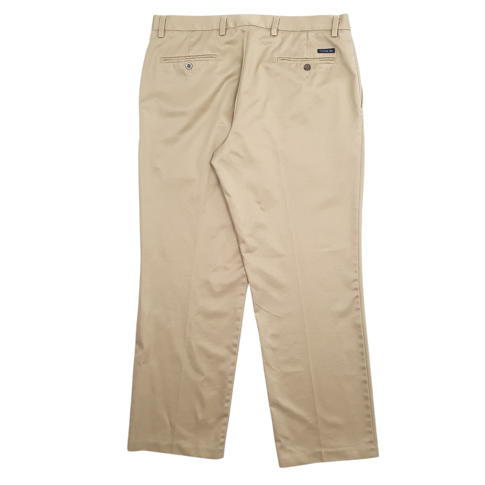 DOCKERS Double Pleated Chino Trousers Cotton Blend Beige Mens W36 L30 image 3
