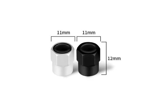 Black Anodised Audi S Line Valve Dust Caps For S1 S3 S4 S5 S7 S-Line RS - Picture 2 of 2