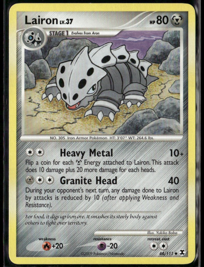 Lairon 44/111 Uncommon Rising Rivals LP Pokemon Card