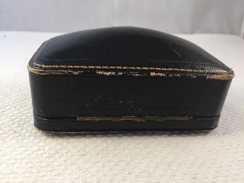 Vintage Dark Blue faux Leather Watch Box from Elkington & Co, Glasgow - Picture 5 of 12