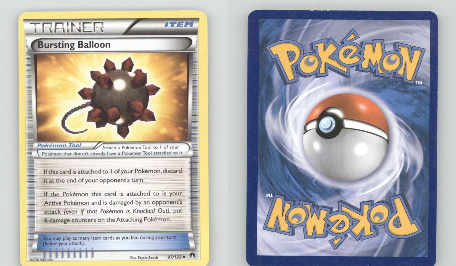 BURSTING BALLOON 97/122 UNCOMMON BREAKPOINT POKEMON LIGHTLY PLAYED