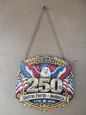 Completed Diamond Art American eagle hanging decoration celebrating the US 250