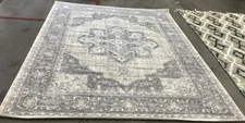 CREAM / GREY 8'-0" x 10'-0" Back Stain Rug, Reduced Price 1172682684 BNT865B-8
