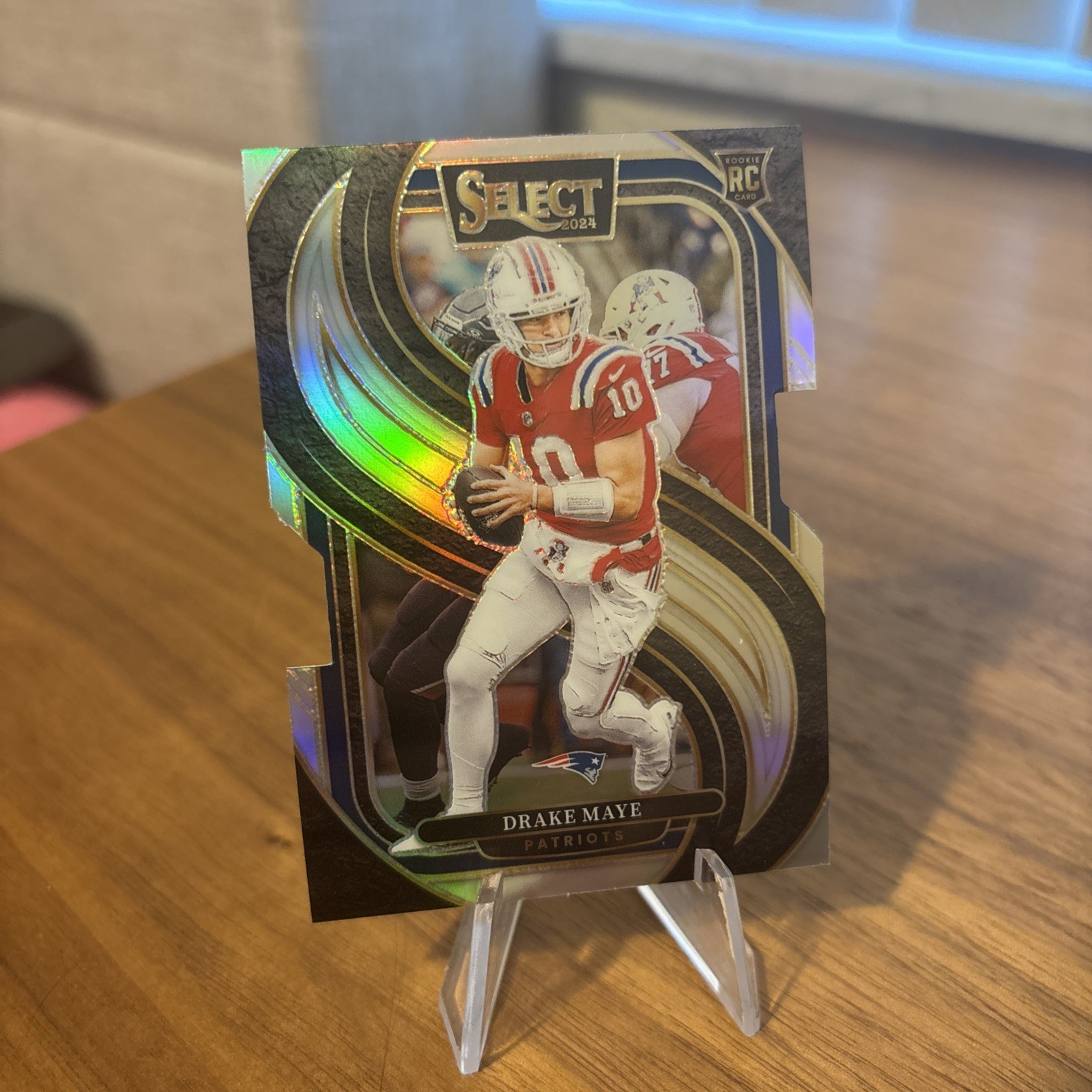 2024 Panini Select - Premier Level Drake Maye #113 Silver Prizm Die-Cut (RC) (Z)