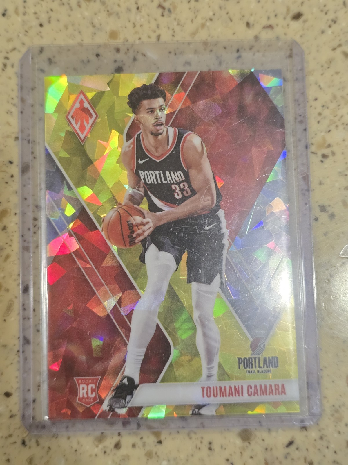 2023-24 Panini Phoenix TOUMANI CAMARA Yellow Ice Basketball Card #269. /175