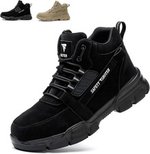 SROTER Steel Toe Cap Safety Boots Men Women Waterproof Lightweight Non-Slip Size