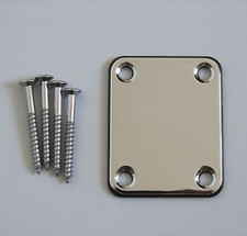 Electric Guitar Neckplate Metal Plate Fits Fender Chrome
