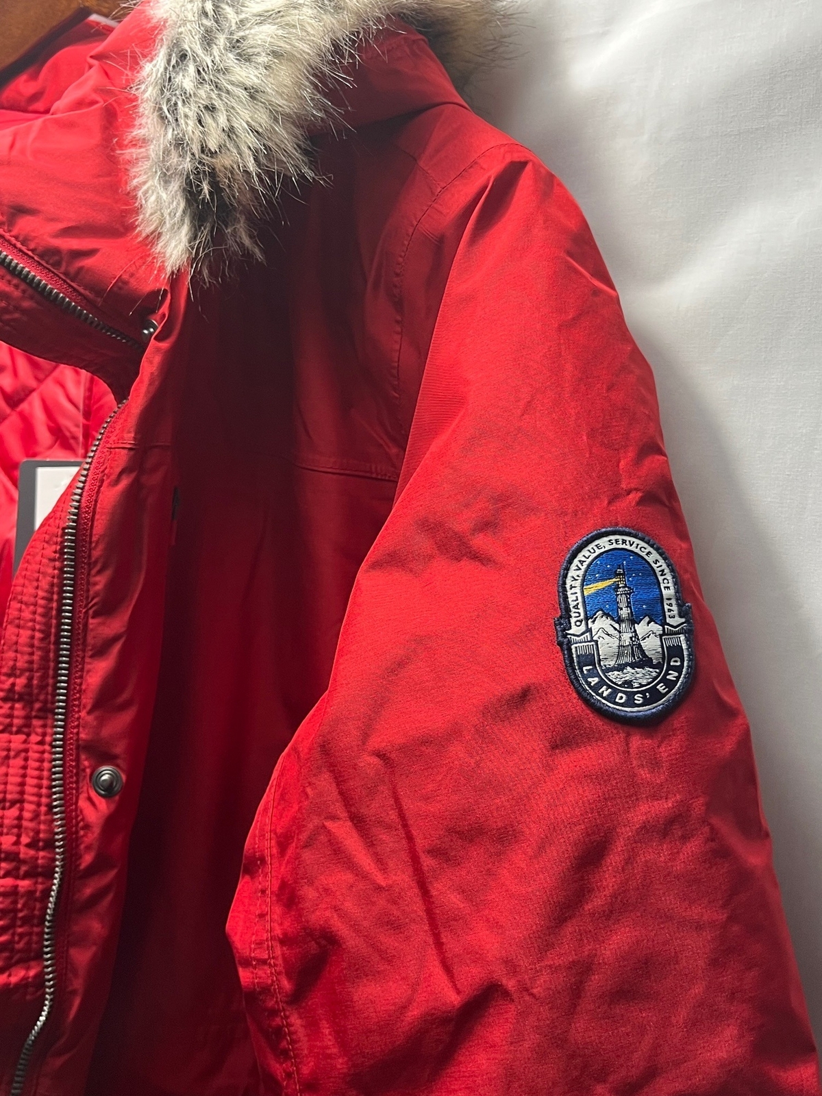 Lands' End Women's Expedition Down Waterproof Winter Parka, Size L/P 14