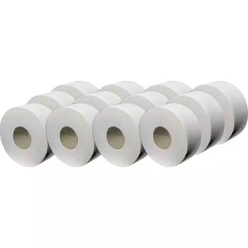 Solaris Livi VPG Plain Jumbo Bath Tissue Paper, 2 Ply, White (Pack of 12) - Picture 11 of 12