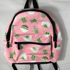 Star Wars Baby Yoda Mini Backpack Grogu Mandalorian By Bioworld Pink
