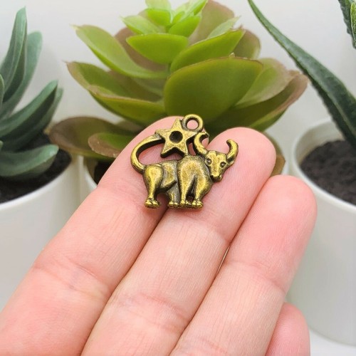12 or 60 BULK pcs Bronze Zodiac Character Sign Charms - US Seller - BR211 - Picture 2 of 4