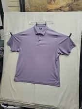 Ben Hogan Performance Golf Polo 2XL Purple XXL S/S Polyester Geometric