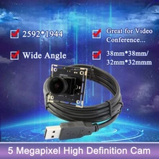 HD 5MP USB2.0 Camera Module Aptina MI5100 CMOS Webcam w/ 170 Degree Fisheye Lens