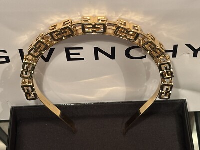 【GIVENCHY】g cube gold-tone headband Givenchy G Cube Golden Headband in Golden Yellow | FWRD